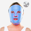 Woman wearing CurrentBody LED Blue Light Therapy Face Mask Series 2