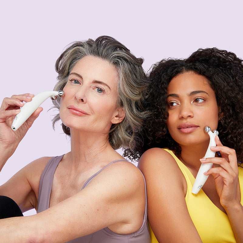 Trattamenti viso con microcorrente per rimpolpare e tonificare fronte, occhi e labbra