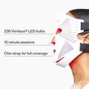 side view of series 2 led red light mask with 3 key features