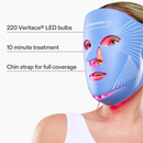 Side view of CurrentBody LED Blue Light Therapy Face Mask Series 2 on face