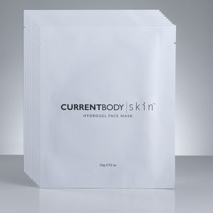 CurrentBody Skin LED Light Therapy Mask + CurrentBody Skin Hydrogel Mask 10 Pack (worth £374)