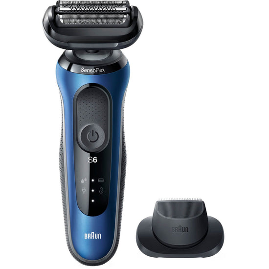 Braun Series 6 60-B1200s Electric Shaver for Men with Precision Trimmer - Blue