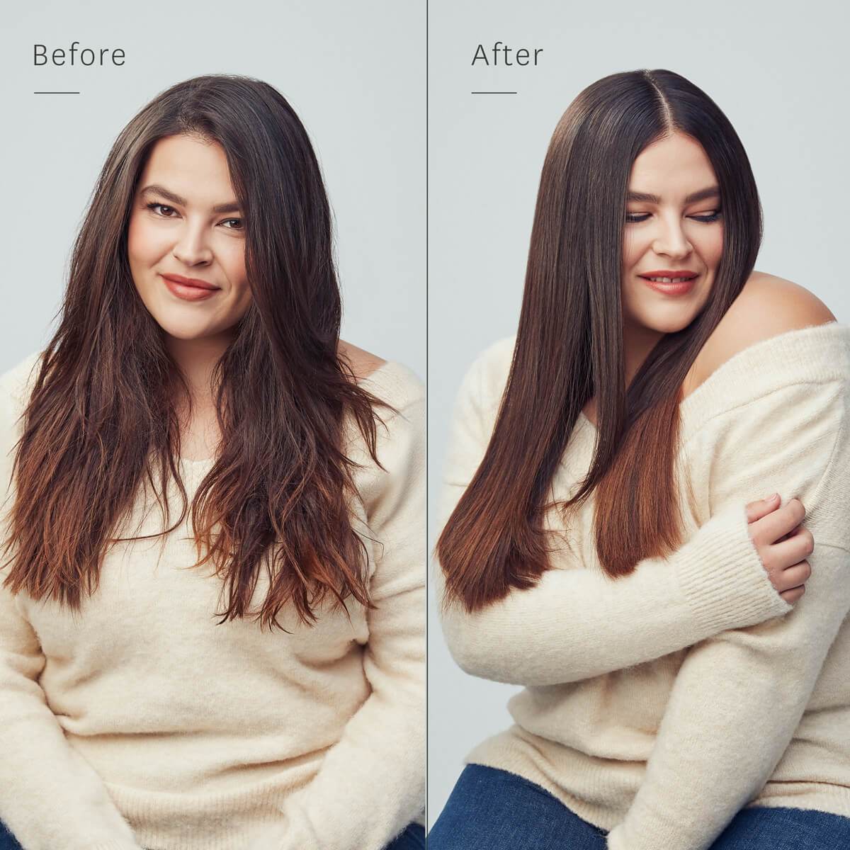 Flat iron before clearance and after