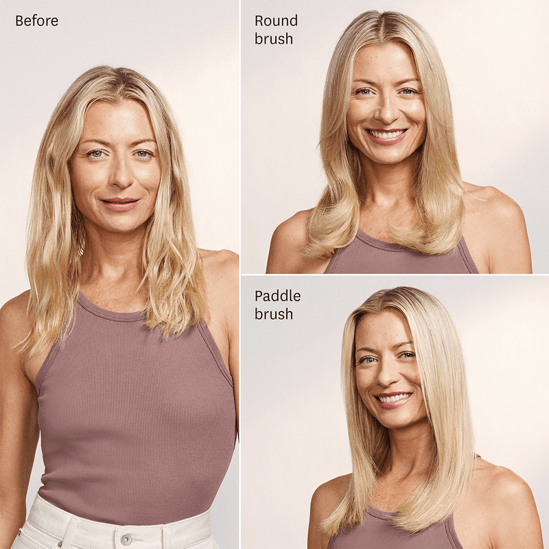 Flat brush blow dry hot sale